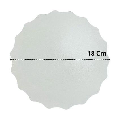 Imagem de Cake Board 18 Cm Base para Bolo Ondulada Mdf Branco (10 Unidades)  Digoarts 