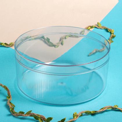 Imagem de Cake Box Cristal Redonda Com Tampa Sobremesa de Natal 2L