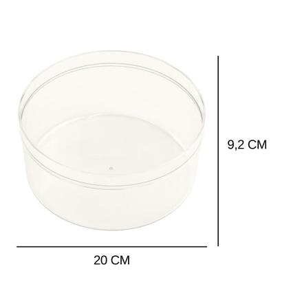 Imagem de Cake Box Cristal Redonda Com Tampa Sobremesa de Natal 2L