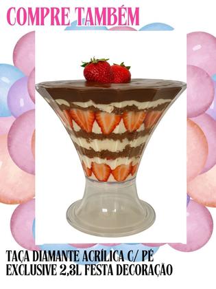Imagem de Cake Box Paris Redonda 2,200L C/Tampa Transparente Acrílico