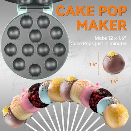 Imagem de Cake Pop Maker Baker's Friend 12 Pops, antiaderente de 4 cm