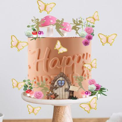 Imagem de Cake Toppers LXASIY Fairy Garden Fairy Party Birthday 39 unidades