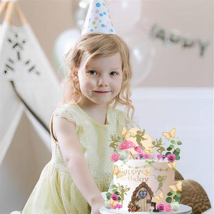 Imagem de Cake Toppers LXASIY Fairy Garden Fairy Party Birthday 39 unidades