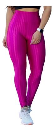 Imagem de Calça 3d Texturizada Shape Shine Academia Plus Size Modelo Alta Compressão