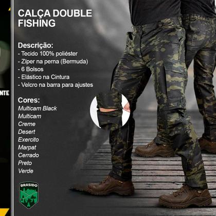 Imagem de Calça Bermuda Modular - Double Fishing - Camuflado e Liso