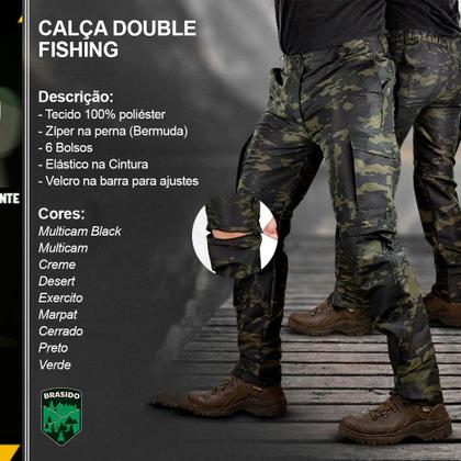 Imagem de Calça Bermuda Modular - Double Fishing - Camuflado e Liso