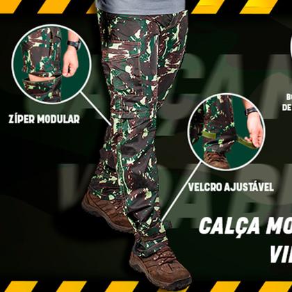 Imagem de Calça Bermuda Modular - Double Fishing - Camuflado e Liso