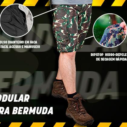 Imagem de Calça Bermuda Modular - Double Fishing - Camuflado e Liso