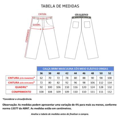 Imagem de Calça branca masculina cós meio elástico