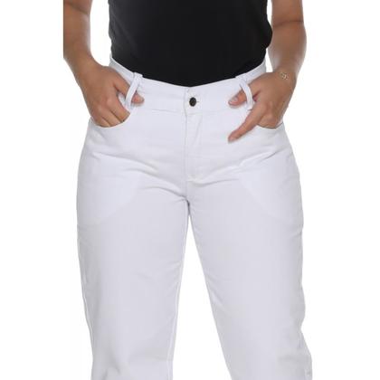 Imagem de Calça branca sarja com elastano feminina
