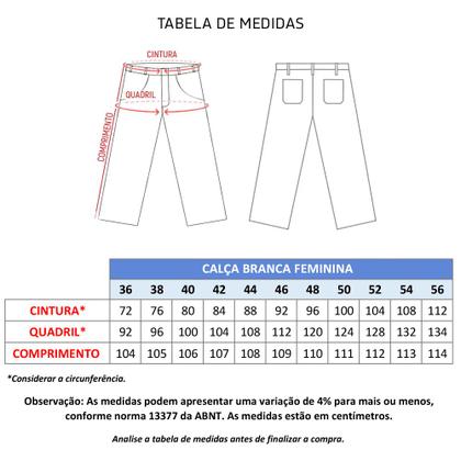 Imagem de Calça branca sarja com elastano feminina