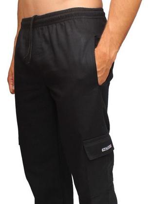 Imagem de Calça Brim Extra Plus Size Especial Conforto Elástico Cordão