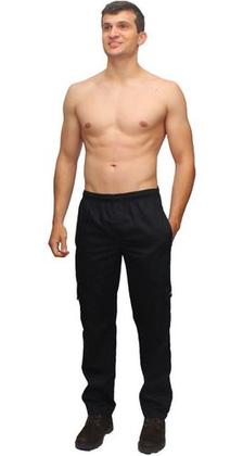 Imagem de Calça Brim Extra Plus Size Especial Conforto Elástico Cordão