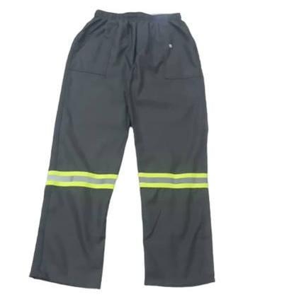 Imagem de Calça Brim Prof. Leve Elastico Total C/ Faixa Refletiva VD 5CM Cor: Cinza-THS