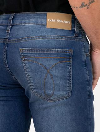 Imagem de Calça Calvin Klein Jeans Masculina Skinny 5 Pockets Stretch Cintura Baixa Clara