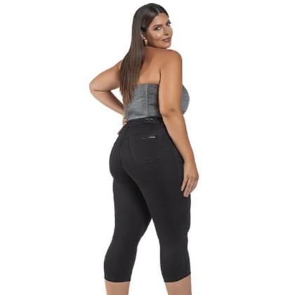 Imagem de Calça Capri Feminina Plus Size Black Jeans - 23904