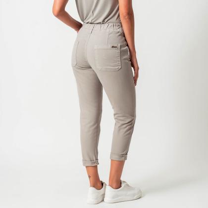 Imagem de Calça Capri Jeans Color Confort Cintura Alta Bolso Faca