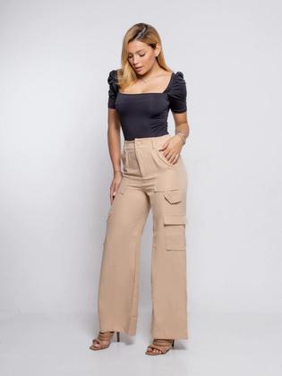 Imagem de Calça Cargo Feminina Com Botão e Bolso Cl-0021