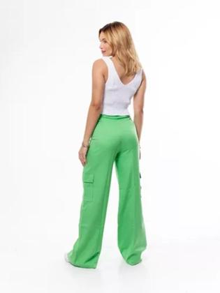 Imagem de Calça Cargo Feminina Com Botão e Bolso Cl-0021