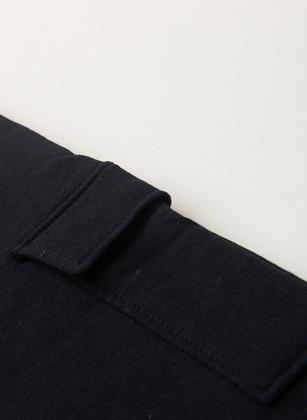 Imagem de Calça Cargo Inverno Menina Preto em Moletom felpado com Bolso