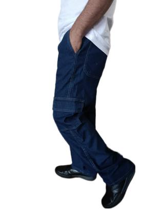 Imagem de CALÇA CARGO MASCULINA COM ELASTANO E CORDÃO NA CINTURA BEGE,JEANS CLARO Escuro ,