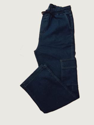 Imagem de CALÇA CARGO MASCULINA COM ELASTANO E CORDÃO NA CINTURA BEGE,JEANS CLARO Escuro ,