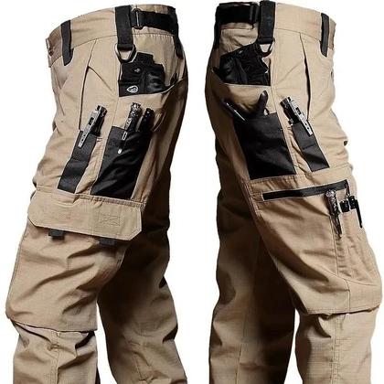 Imagem de Calça Cargo Tática Masculina à Prova d'Água - Resistente, com Vários Bolsos