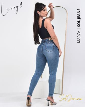 Imagem de Calça Cigarrete Cintura Alta Levanta Bumbum Sol Jeans L276