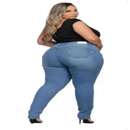 Imagem de Calça Cigarrete Hiper Destroyed Azul Claro Plus Size Shyro's