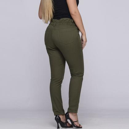 Calça Clochard de Sarja Feminina Cintura Alta 7921 - Macaw Imagem de Calça Clochard de Sarja Feminina Cintura Alta 7921
