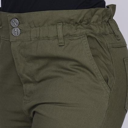 Calça Clochard de Sarja Feminina Cintura Alta 7921 - Macaw Imagem de Calça Clochard de Sarja Feminina Cintura Alta 7921