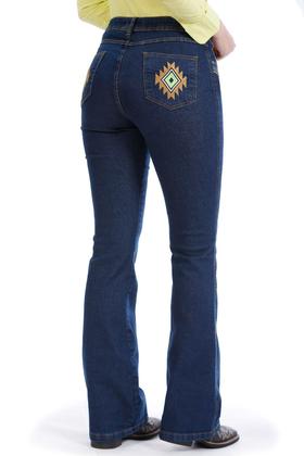 Imagem de Calça Country Feminina Jeans Flare PLUS SIZE Cavalo Bordado - Rodeo Farm
