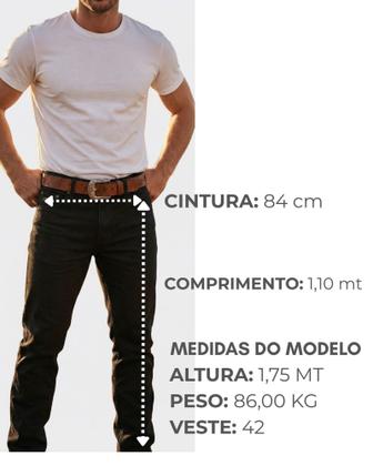 Imagem de Calça Country Masculina jeans Cowboy Tradicional Confotável com Elastano (Lycra)