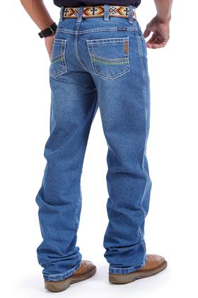 Imagem de Calça Country Masculina Jeans PLUS SIZE Balão Bordado Verde Neon - Rodeo Farm