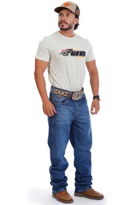 Imagem de Calça Country Masculina PLUS SIZE Bordado Laranja Neon - Rodeo Farm