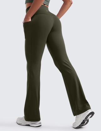 Imagem de Calça CRZ YOGA Butterluxe Cintura Alta Flare 80 cm Verde Oliva P