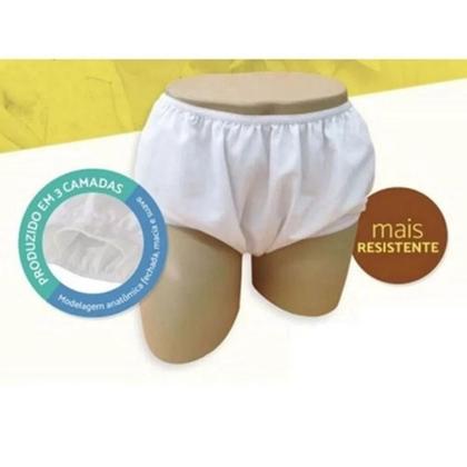 Imagem de Calça / Cueca Fechada Fralda Enxuta Adulto Lavável Forro (Tam. P)