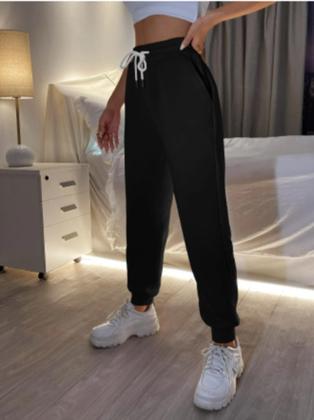 Imagem de Calça De Abrigo Moletom Jogger Flanelada Para Inverno