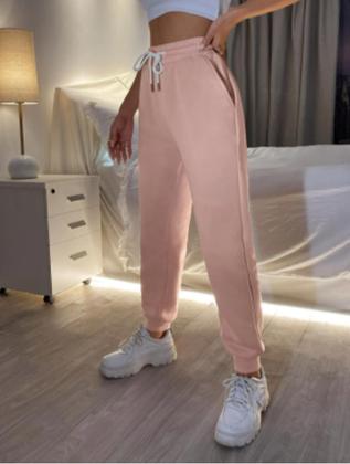 Imagem de Calça De Abrigo Moletom Jogger Flanelada Para Inverno