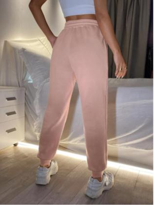 Imagem de Calça De Abrigo Moletom Jogger Flanelada Para Inverno