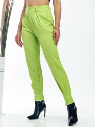 Imagem de Calça de Linho Com Botão Forado L816