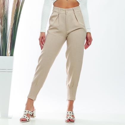 Imagem de Calça de Linho Com Botão Forado L816