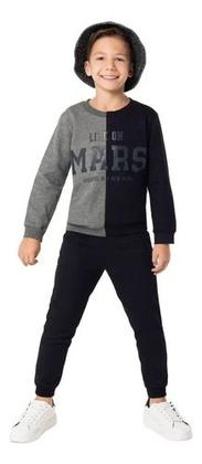Imagem de Calça De Moletom Flanelado Com Punho Infantil Unissex Malwee