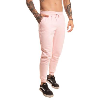 Imagem de Calça De Moletom Masculina Lisa Sem Estampa Com Bolso