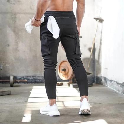 Imagem de Calça de Moletom Masculina Skinny para Fitness e Treino - Modelo 2023