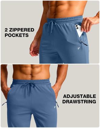 Imagem de Calça de moletom Pudolla Tall Men com costura interna 32/34/36 cm com bolsos com zíper