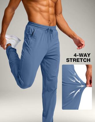 Imagem de Calça de moletom Pudolla Tall Men com costura interna 32/34/36 cm com bolsos com zíper