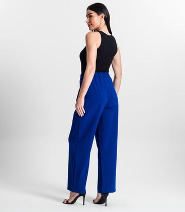 Imagem de Calça De Viscose Rajada Feminina Endless Azul