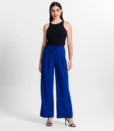 Imagem de Calça De Viscose Rajada Feminina Endless Azul
