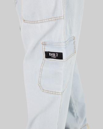 Imagem de Calça DR7 Street Cargo Feminina  Big - Jeans Claro